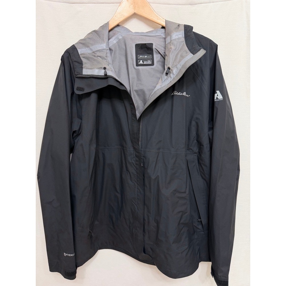 Eddie Bauer First Ascent Waterproof Sealed Seam Raincoat Jacket Black 2XL